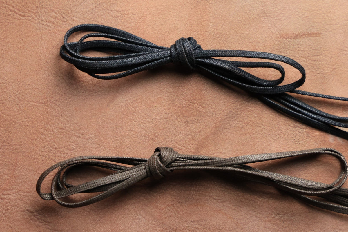Flat Waxed Cotton Shoelaces