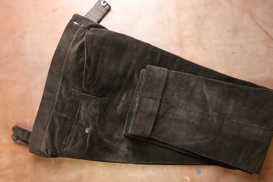 Bespoke - Double Breasted Suit - Dark Brown Corduroy