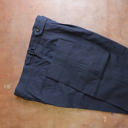 Yeossal - Seersucker Trousers - Navy - 34 in