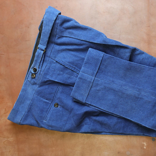 Yeossal - Corduroy Trousers - Blue - 36 in