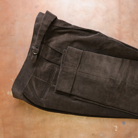 Yeossal - Corduroy Trousers - Dark Brown - 35 in
