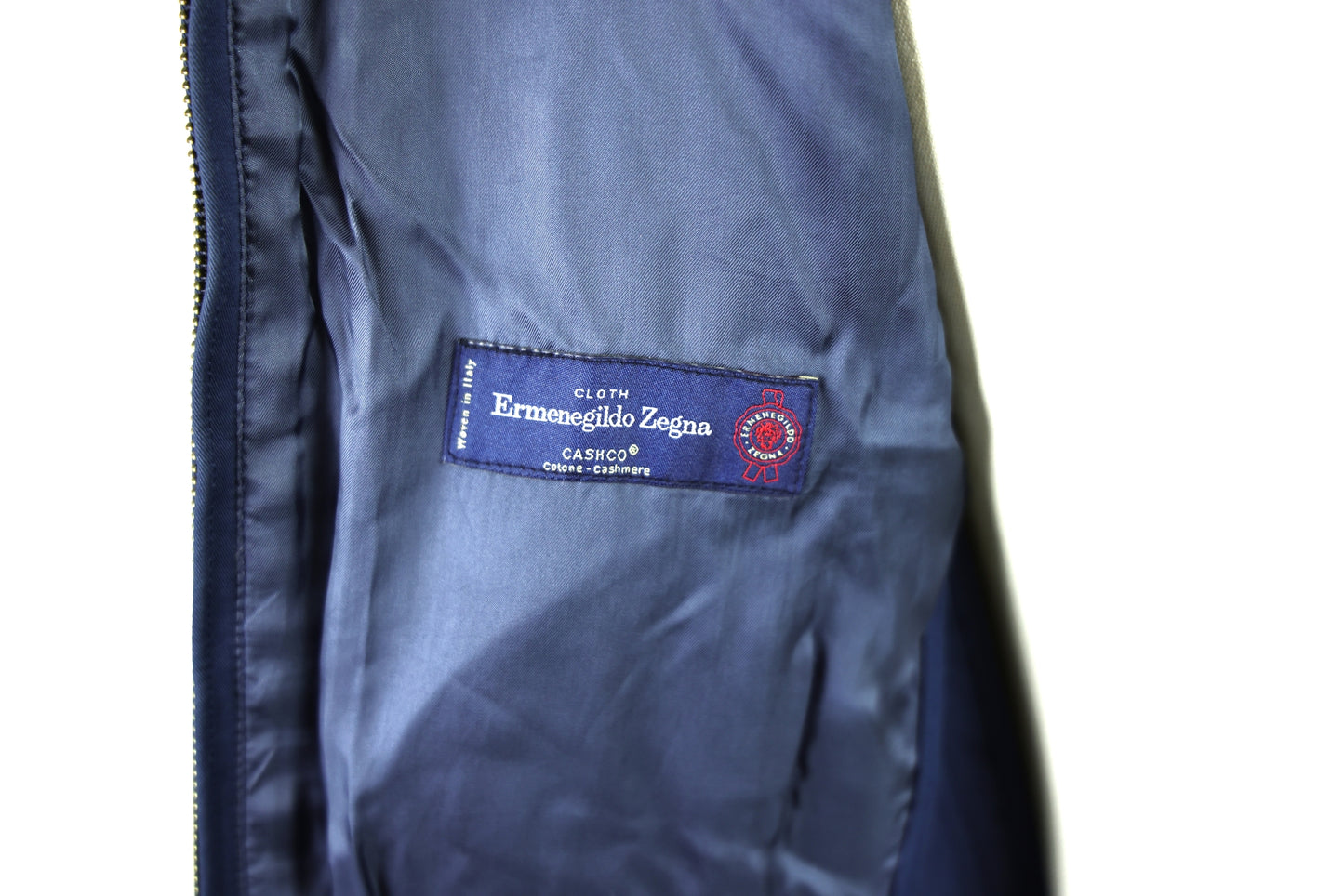 SuitSupply - Harrington Jacket - Blue Cotton/Cashmere