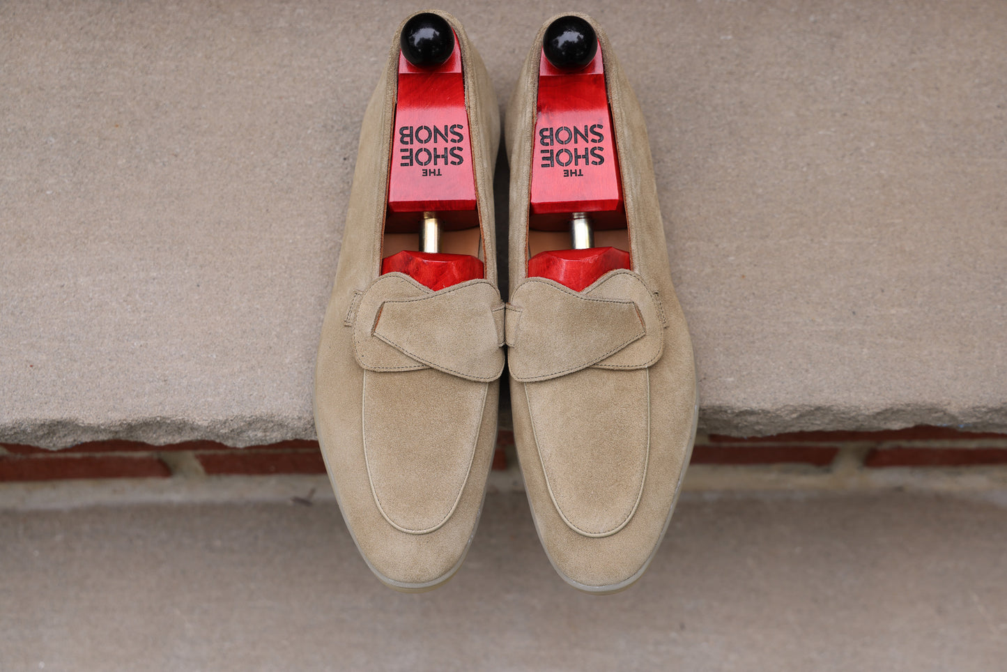 Sandpoint Soft Sole Butterfly Loafer – Sand Suede with Tonal Piping - PRE SALE