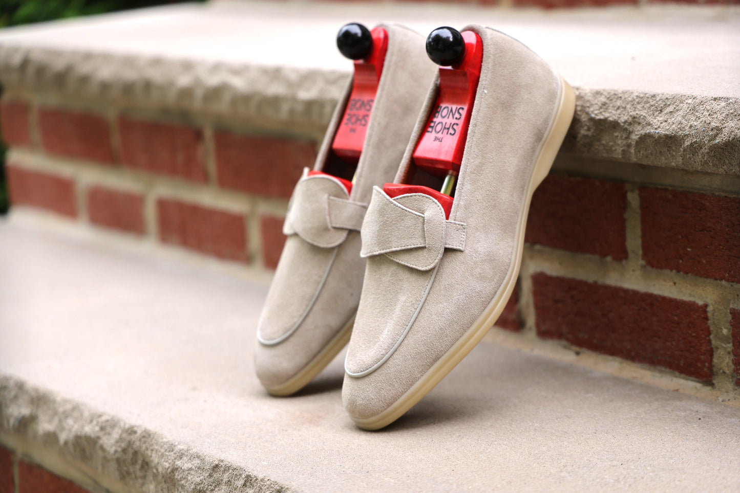 Sandpoint Soft Sole Butterfly Loafer – Oyster Suede with Tonal Piping - PRE SALE
