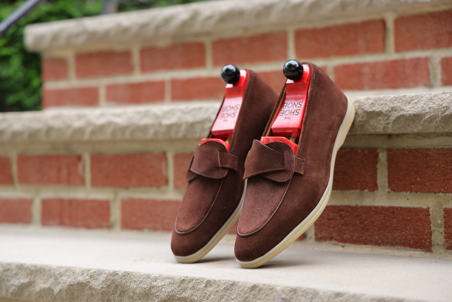 Sandpoint Soft Sole Butterfly Loafer – Tobacco Suede with Tonal Piping - PRE SALE