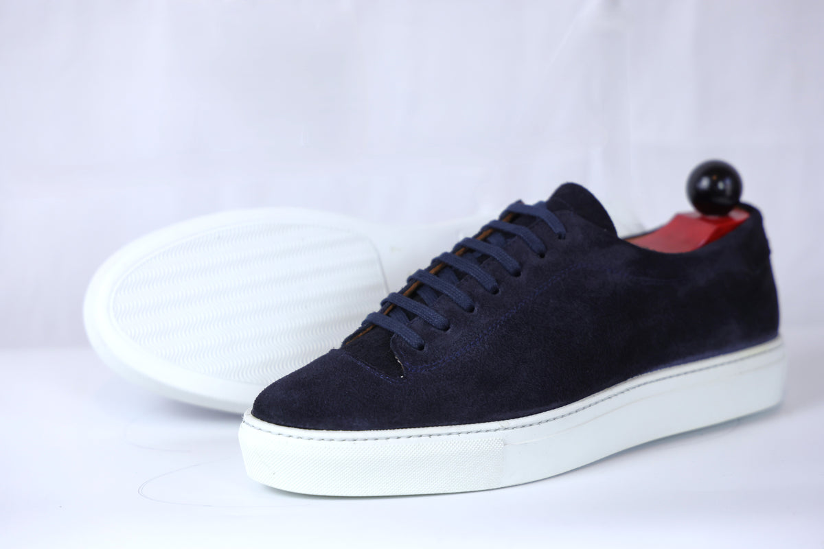 Olympia Sneaker - Navy Suede / White Sole - PRE ORDER
