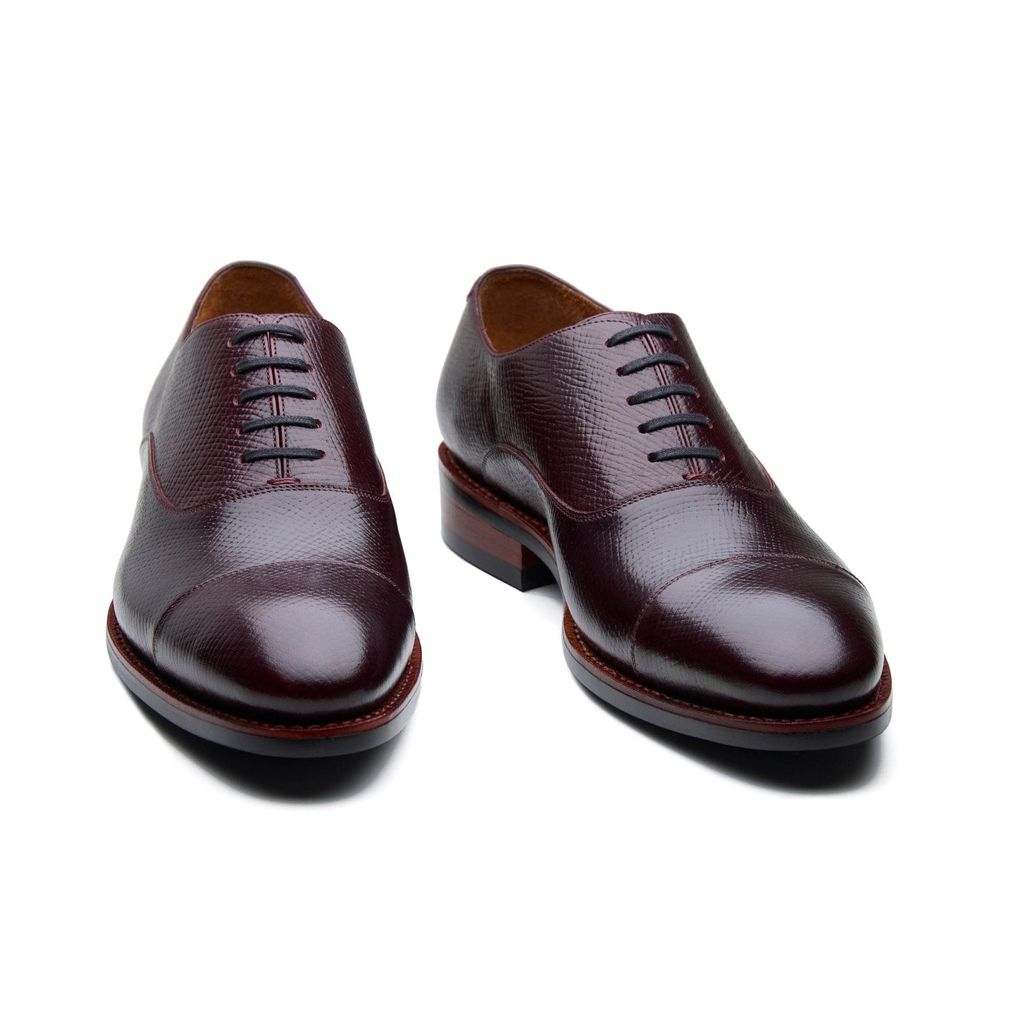 Noam - Oxford à bout rapporté - Bordeaux grainé