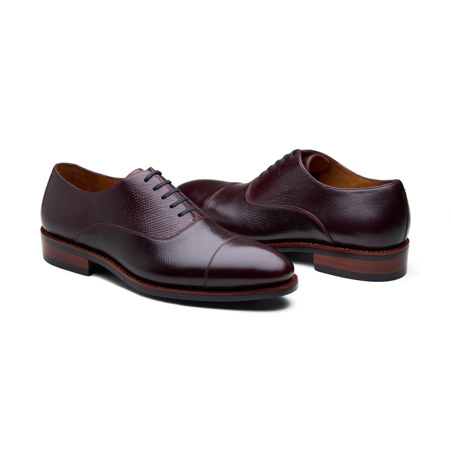 Noam - Oxford à bout rapporté - Bordeaux grainé