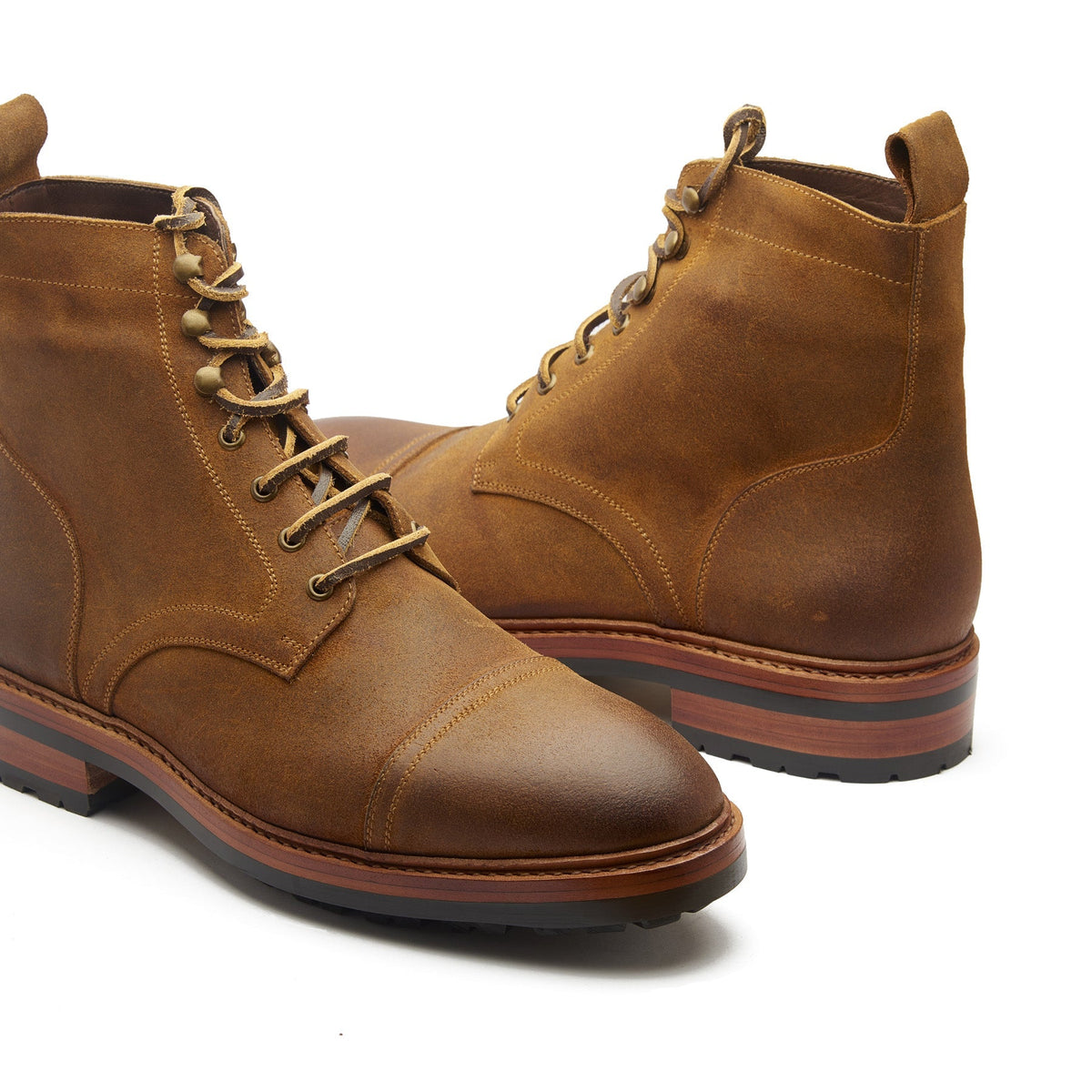 Dixon – Cap-Toe Derby Boot – Wheatbuck C.F. Stead Waxy Commander