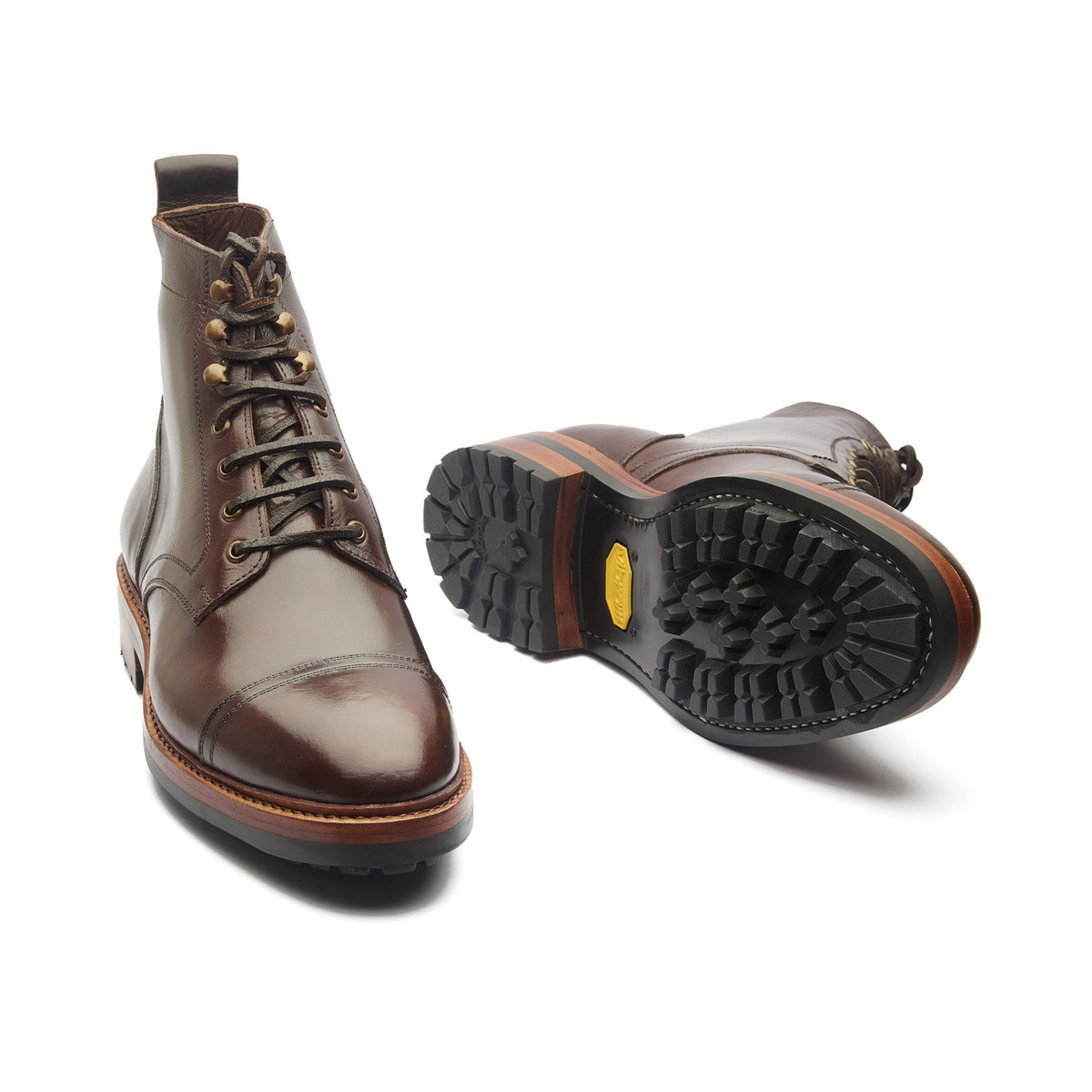 Dixon – Cap-Toe Derby Boot – Brown Horween Chromexcel