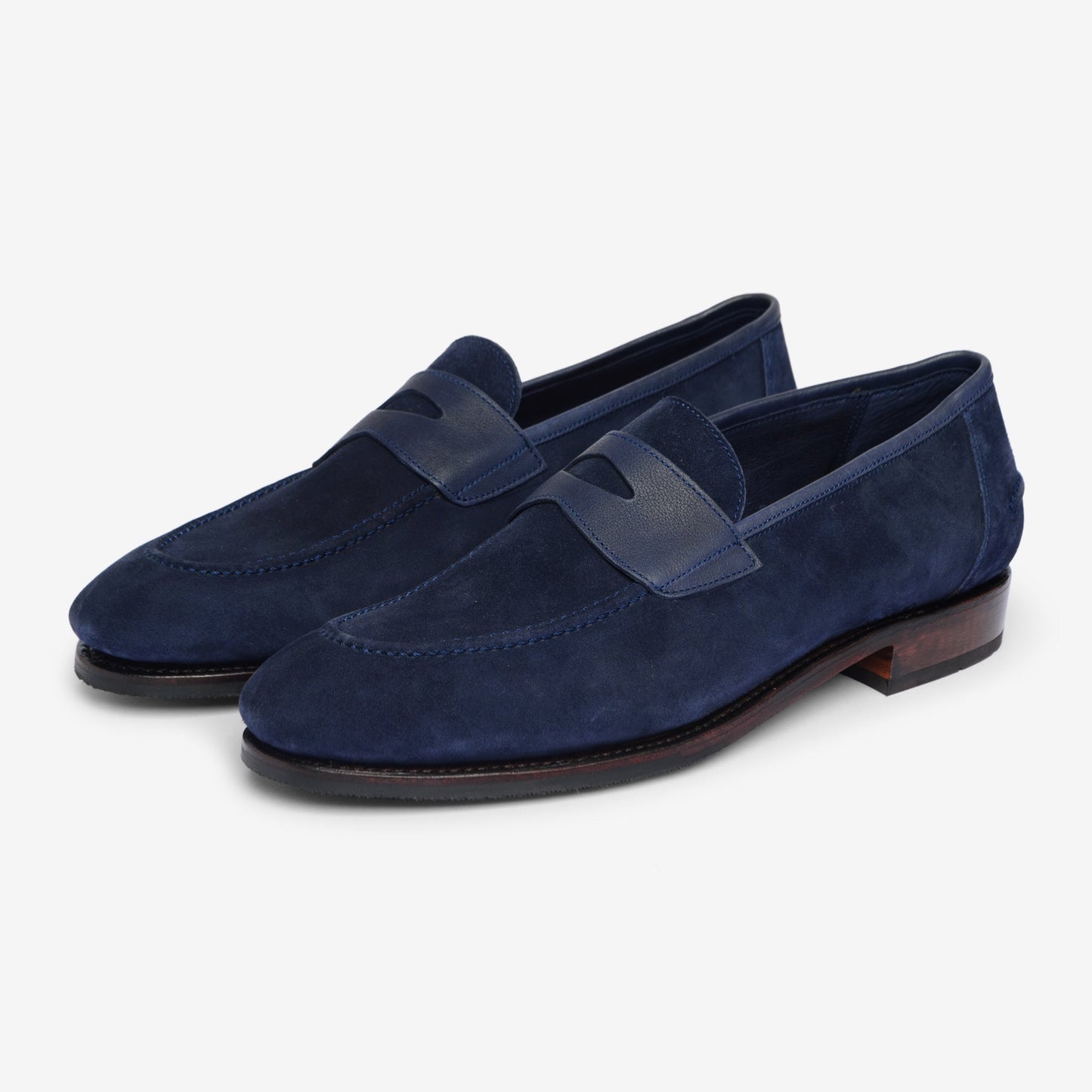 Unlined Penny Loafer II - Navy - Rufer Last - MTO