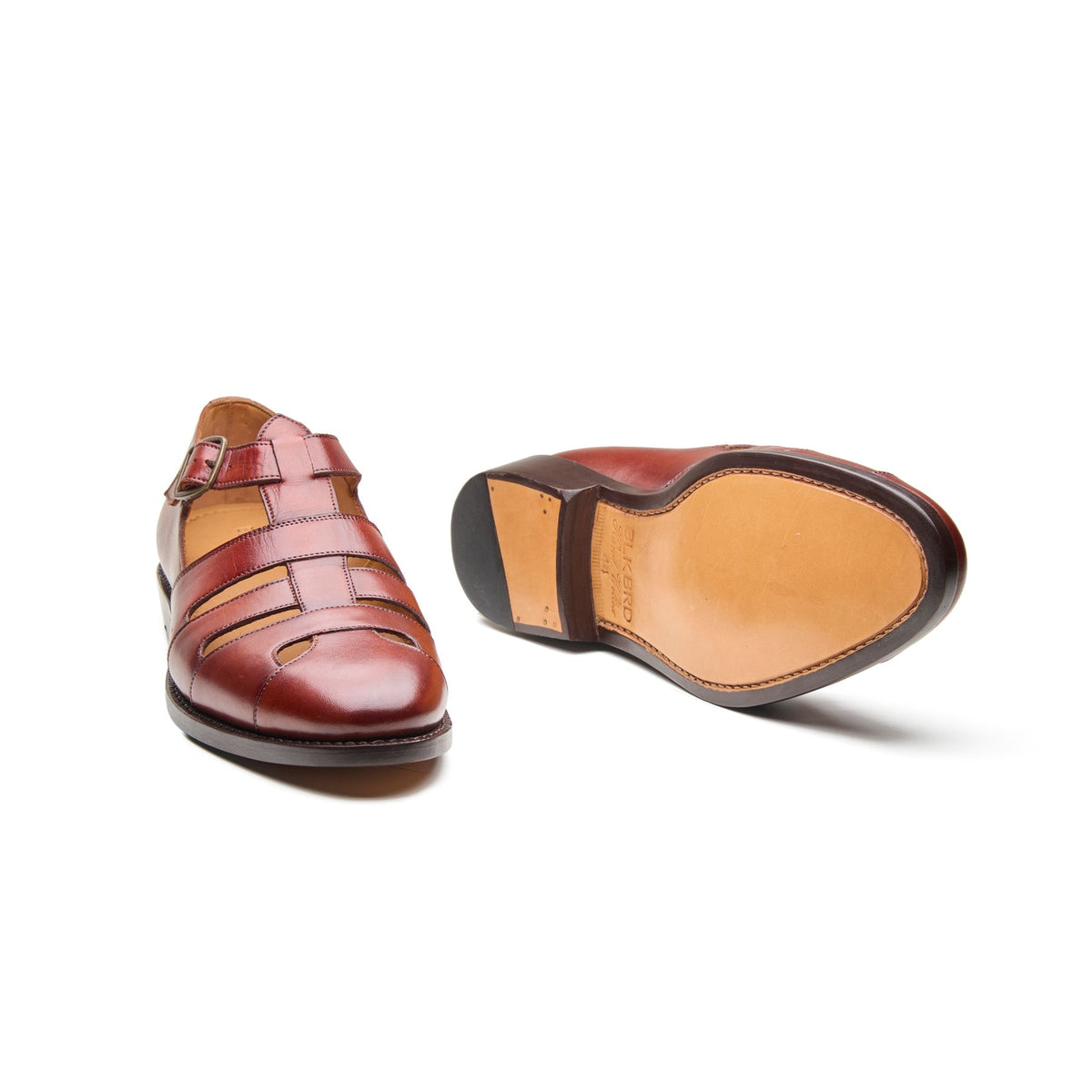 Gurkha – Closed-Toe Sandal – Chestnut Leather