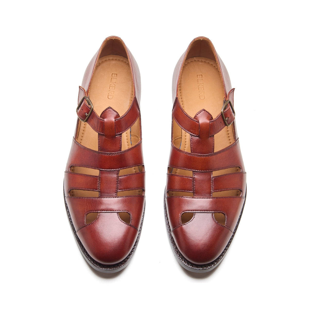 Gurkha – Closed-Toe Sandal – Chestnut Leather