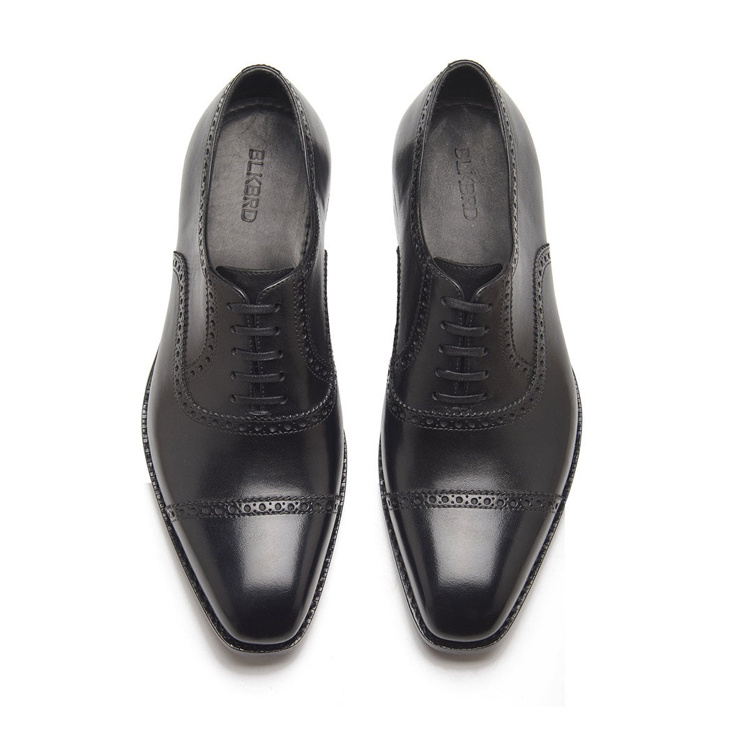 Bemer - Quarter Brogue Oxford - Negro