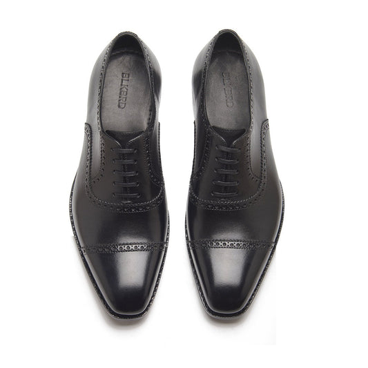 Bemer - Quarter Brogue Oxford - Black