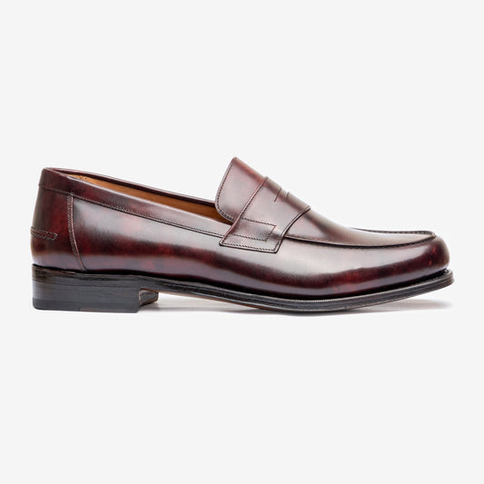 Moccasin Loafer  - Burgundy Museum Calf - Armin Last - MTO