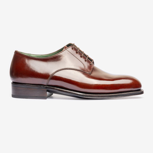 Plain Derby - Bordo Shell Cordovan - Char Last - Founders 25