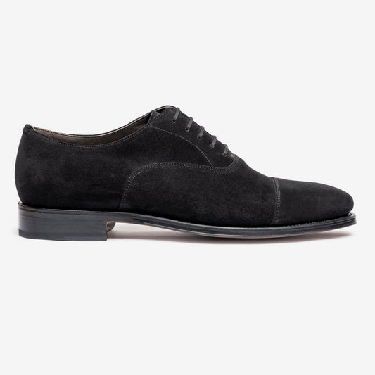 Straight Tip Oxford - Black Suede - Zip Last - MTO