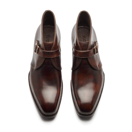 Veyron X – Single Monk Chukka Boot – Chestnut Museum Calf