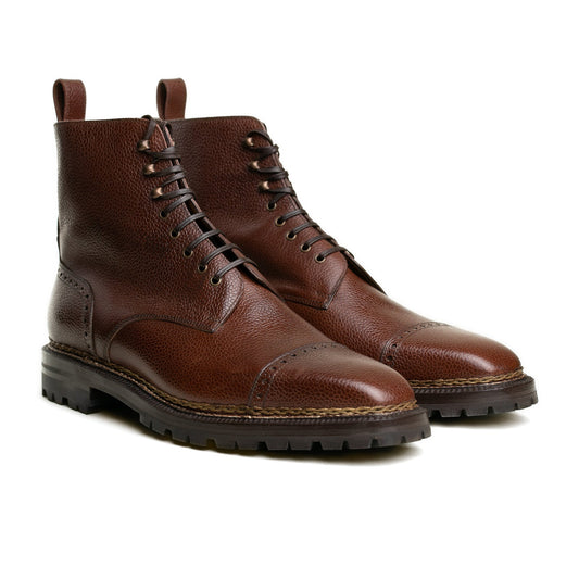 Enzo Bonafe - Style 4076 Urban Commando Derby Boot - 6120 Brown Scotchgrain