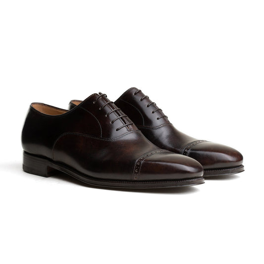 Enzo Bonafe - Style 3672 Cap Toe Oxford - Dark Brown Museum Calf