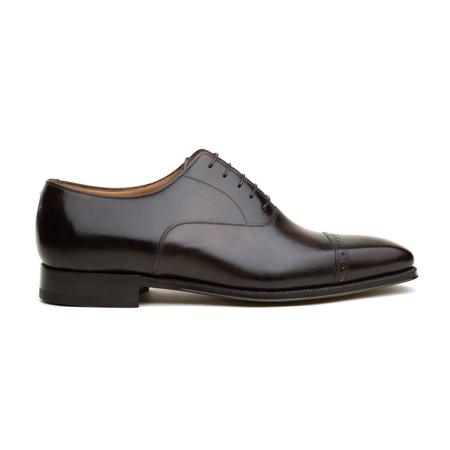 Enzo Bonafe - Style 3672 Cap Toe Oxford - Dark Brown Museum Calf