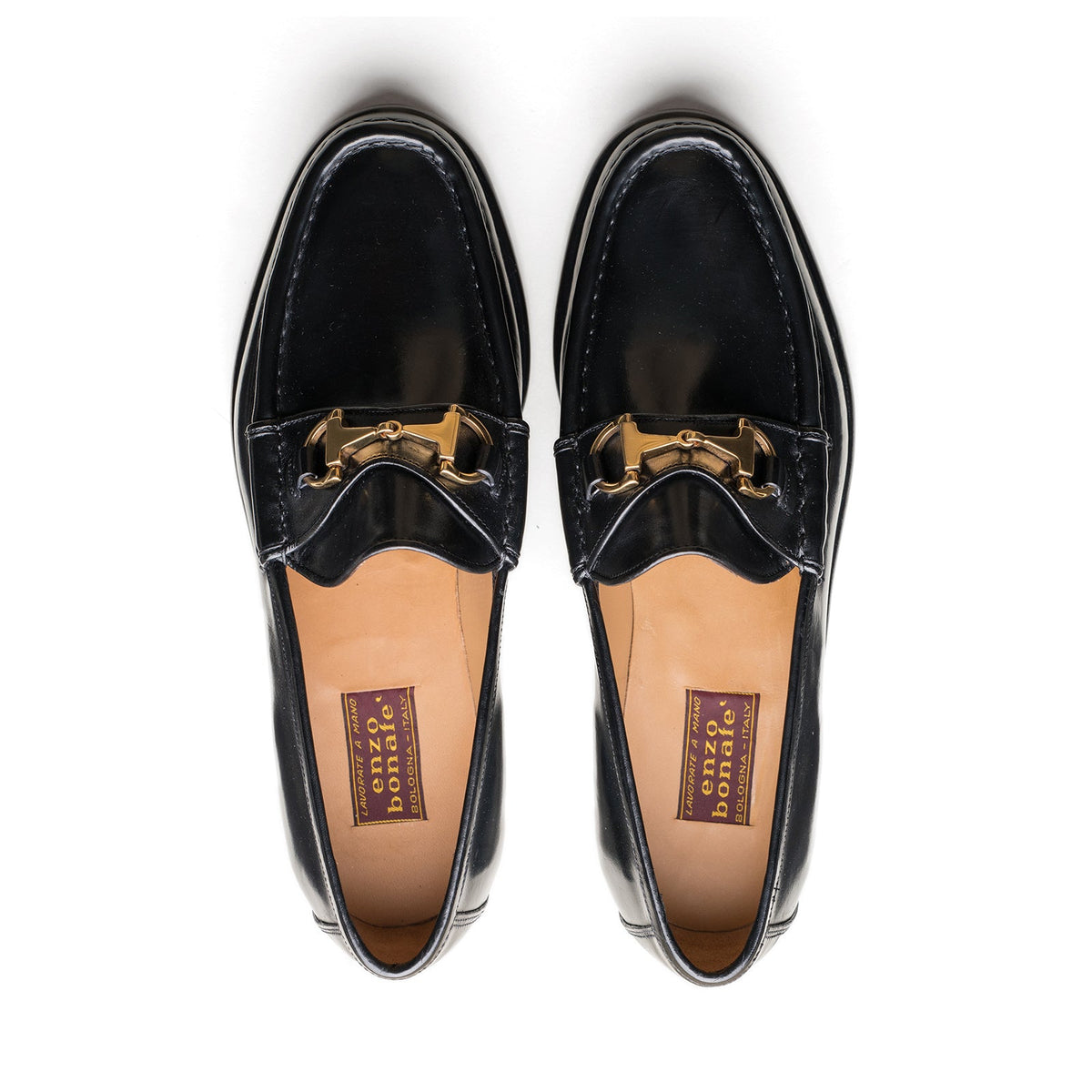 Enzo Bonafe - Style 2695 Horsebit Loafer - Black Calf