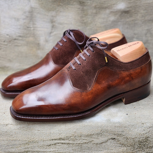Mario Bemer - Two Tone Oxfords - Brown Museum Calf/Brown Suede - US 7.5