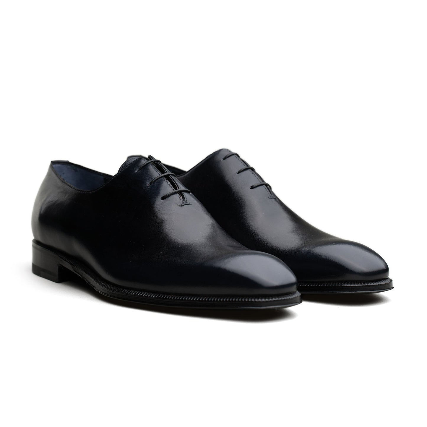 Enzo Bonafe - 3 Eyelet Wholecut Oxford - Dark Blue Calf
