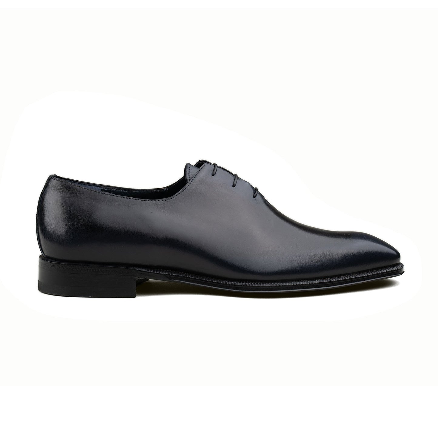 Enzo Bonafe - 3 Eyelet Wholecut Oxford - Dark Blue Calf