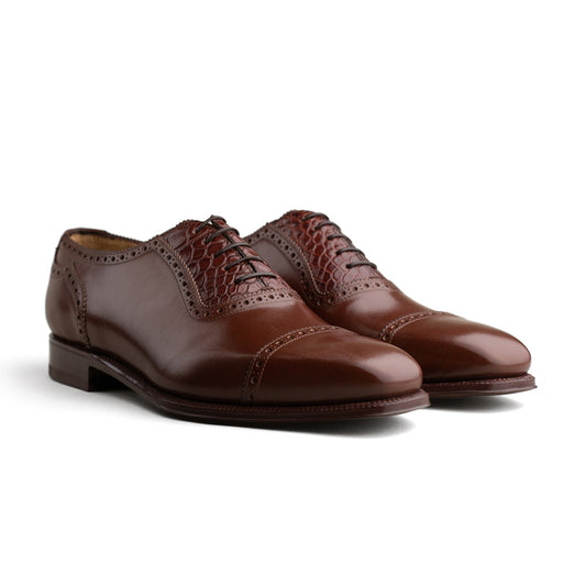 Enzo Bonafe - Style 3966 Adelaide Oxford - Reddish Brown (03058) / Alligator