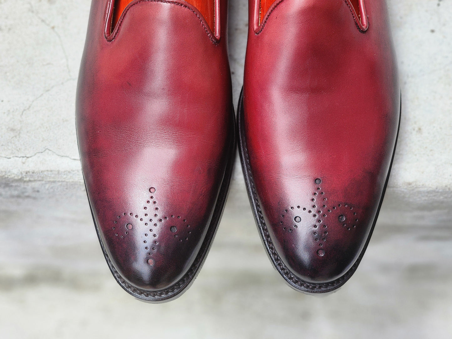 J.FitzPatrick - Mocasines de una sola pieza - Piel de becerro rosa bruñida