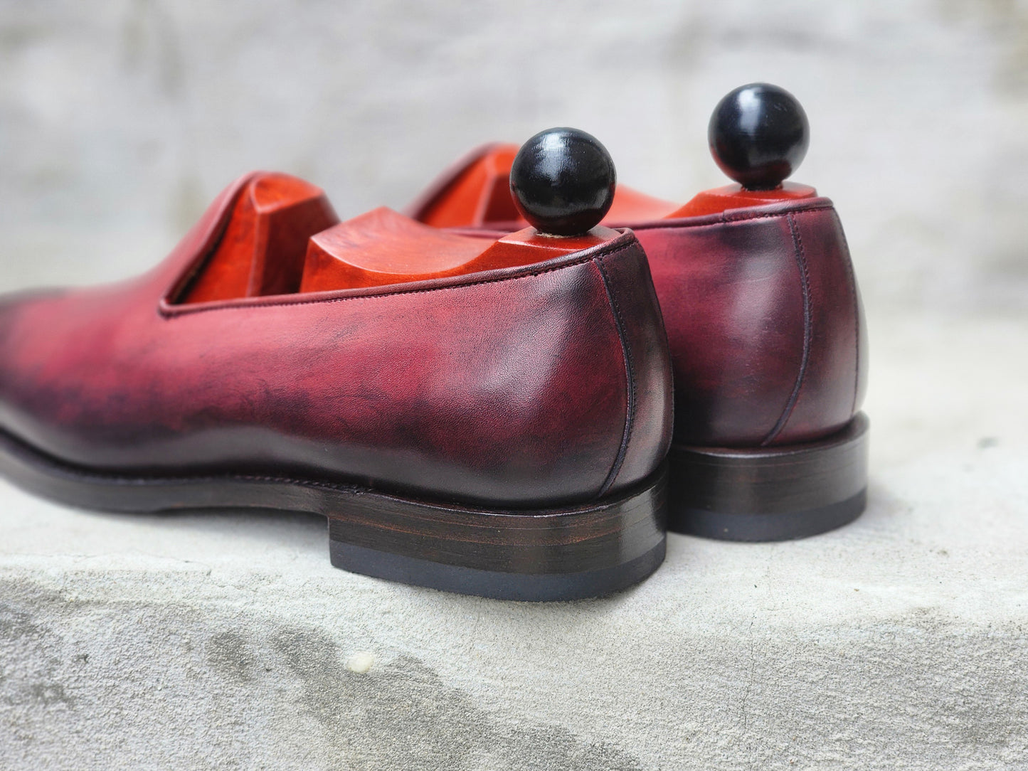 J.FitzPatrick - Mocasines de una sola pieza - Piel de becerro rosa bruñida