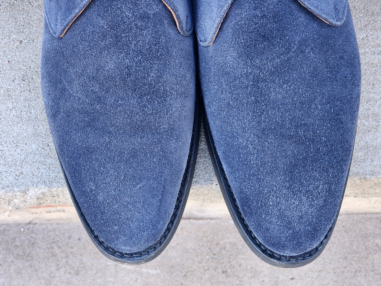 J.FitzPatrick - Suede Chukka Boots - Navy - US 7.5