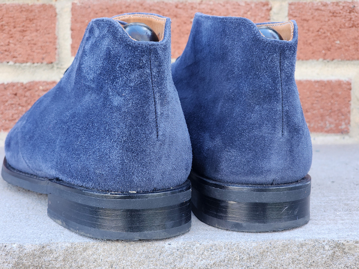 J.FitzPatrick - Suede Chukka Boots - Navy - US 7.5