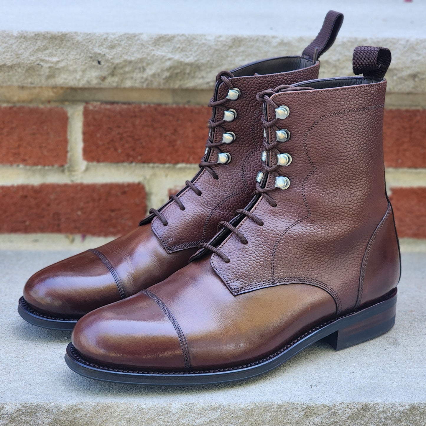J.FitzPatrick - Botas Derby - Piel de becerro marrón/grano
