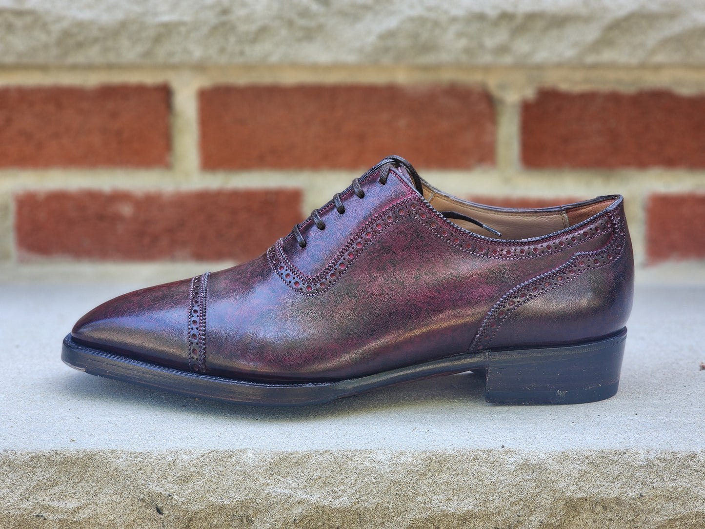 Antonio Meccariello - Adelaide Oxfords - Plum Speckled Patina - US 7