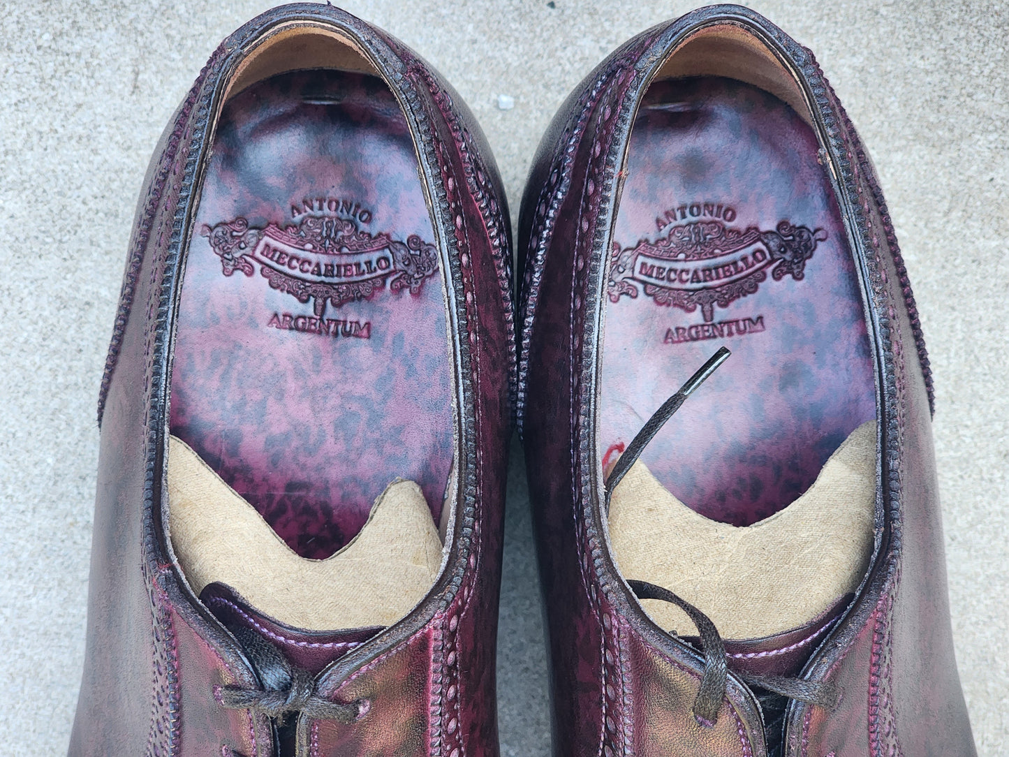 Antonio Meccariello - Adelaide Oxfords - Plum Speckled Patina - US 7
