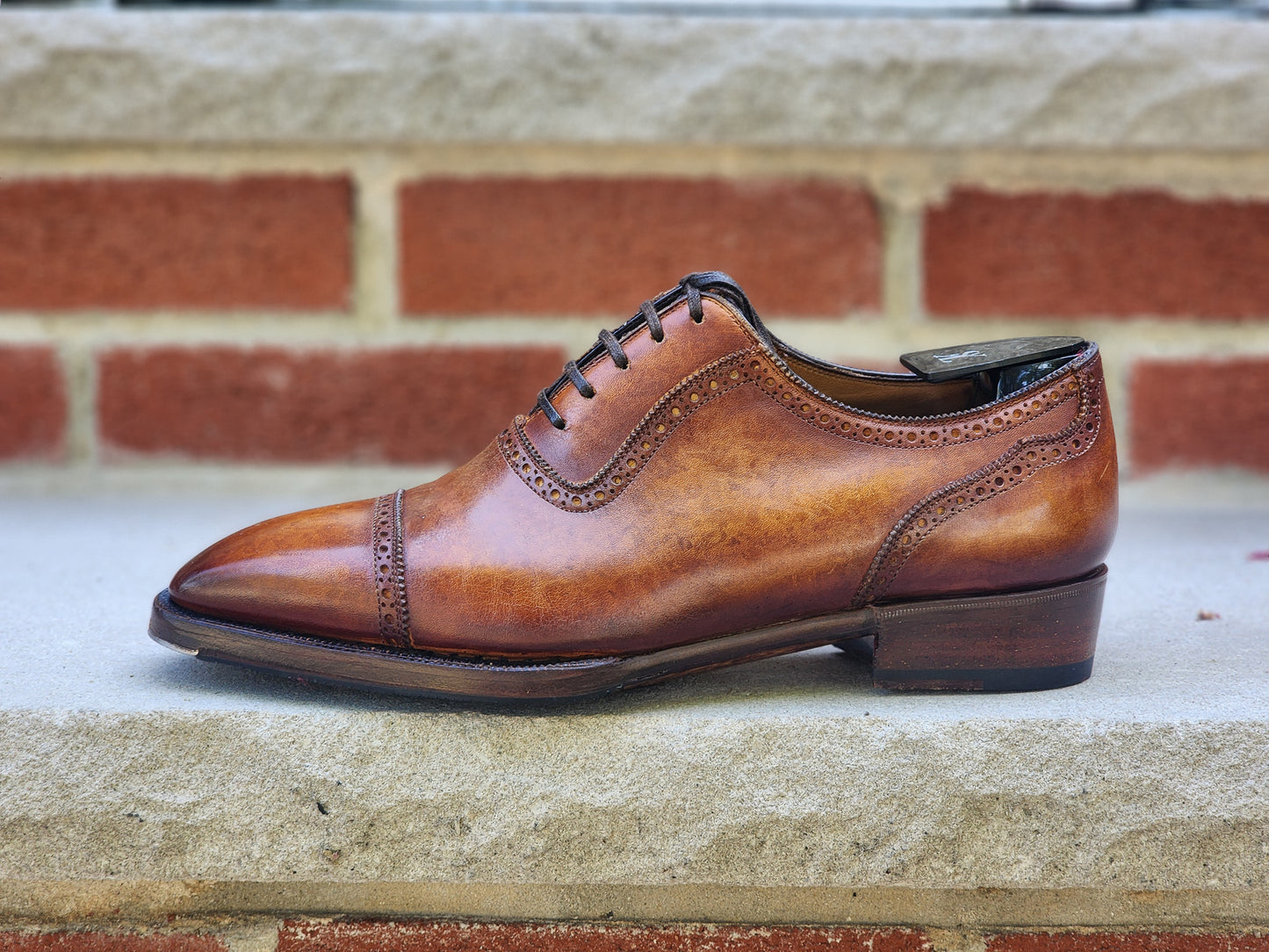 Antonio Meccariello - Adelaide Oxfords - Tan Speckled Patina - US 7