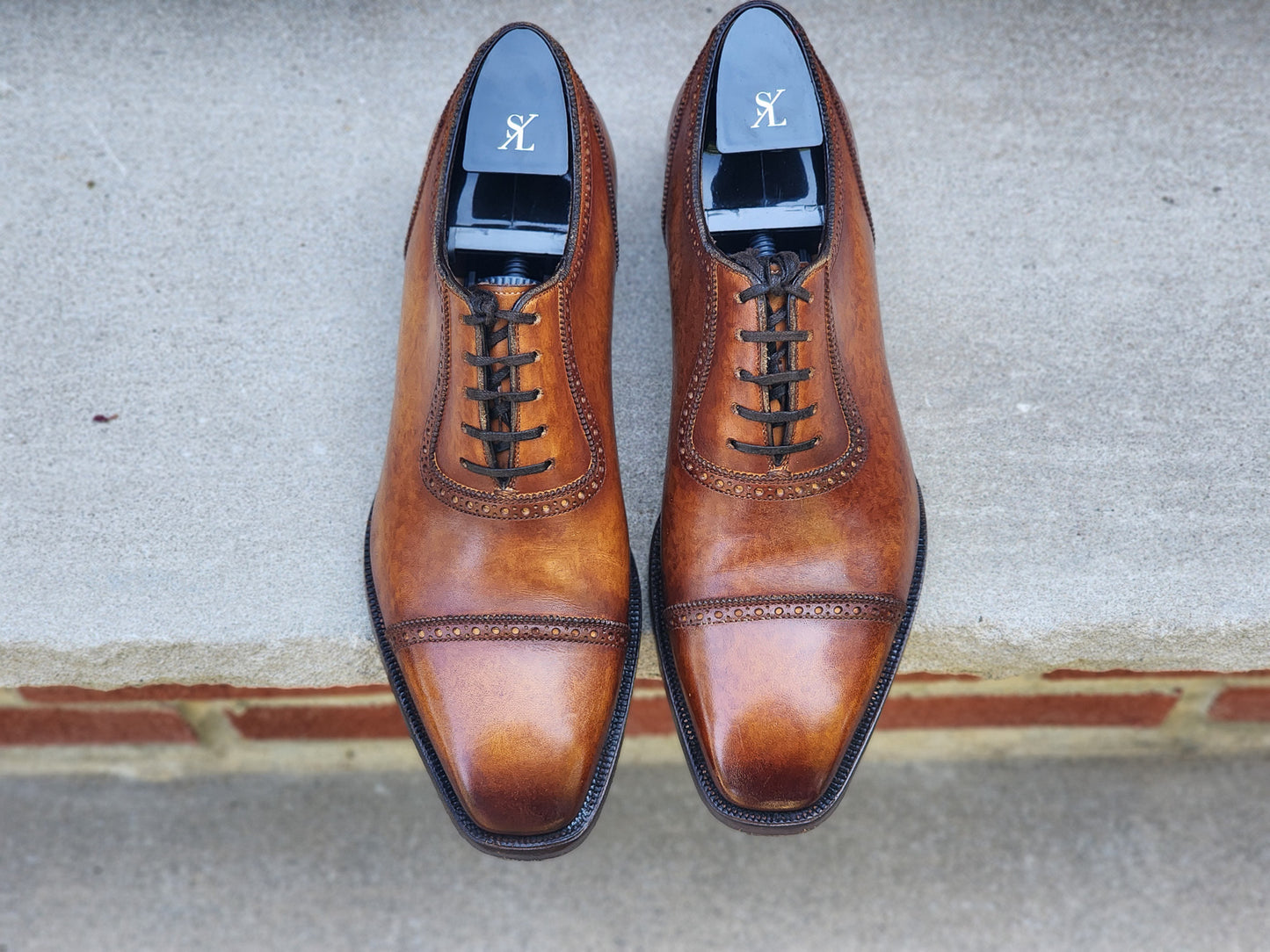 Antonio Meccariello - Adelaide Oxfords - Tan Speckled Patina - US 7