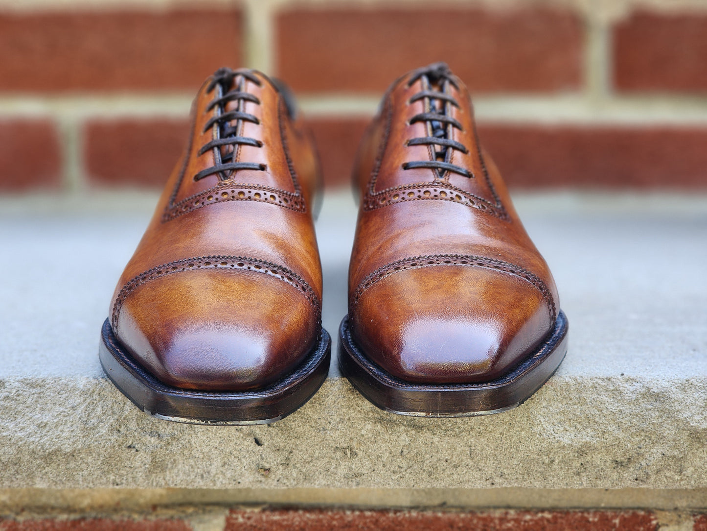 Antonio Meccariello - Adelaide Oxfords - Tan Speckled Patina - US 7