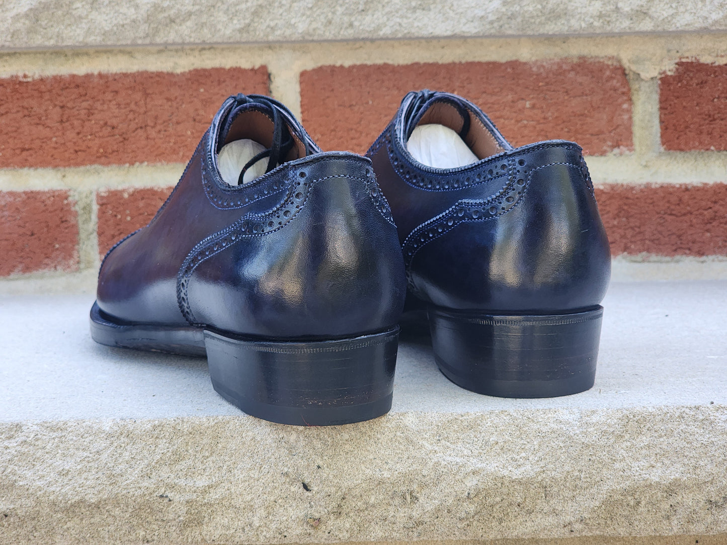 Antonio Meccariello - Adelaide Oxfords - Navy Speckled Patina - US 7