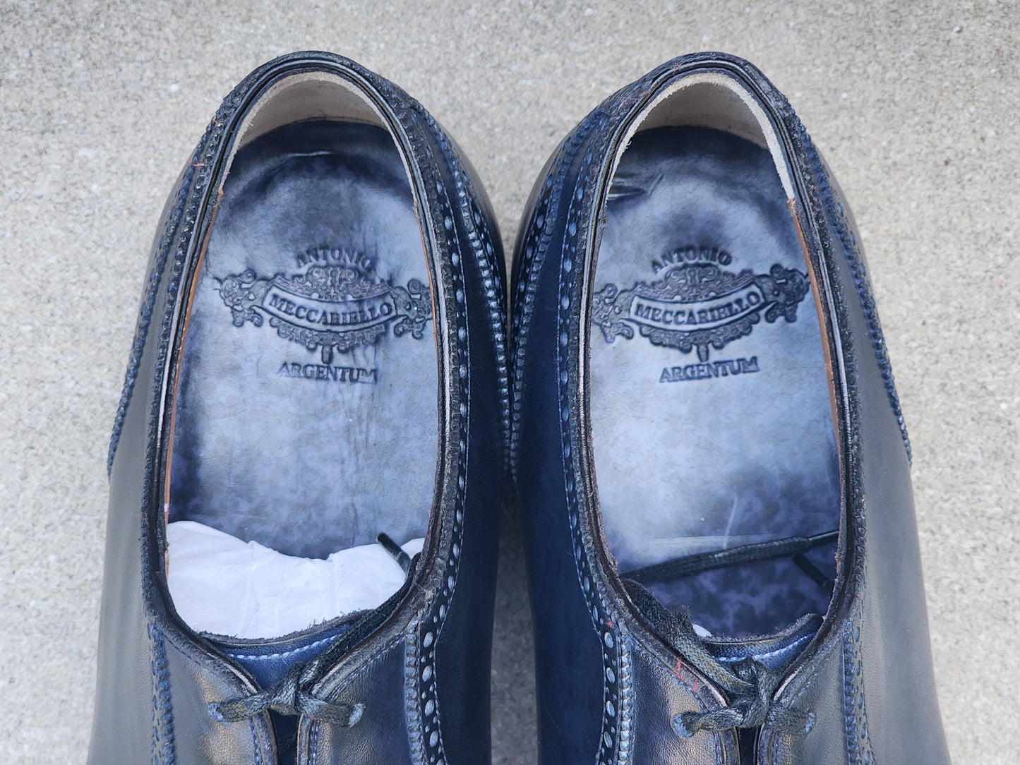 Antonio Meccariello - Adelaide Oxfords - Navy Speckled Patina - US 7