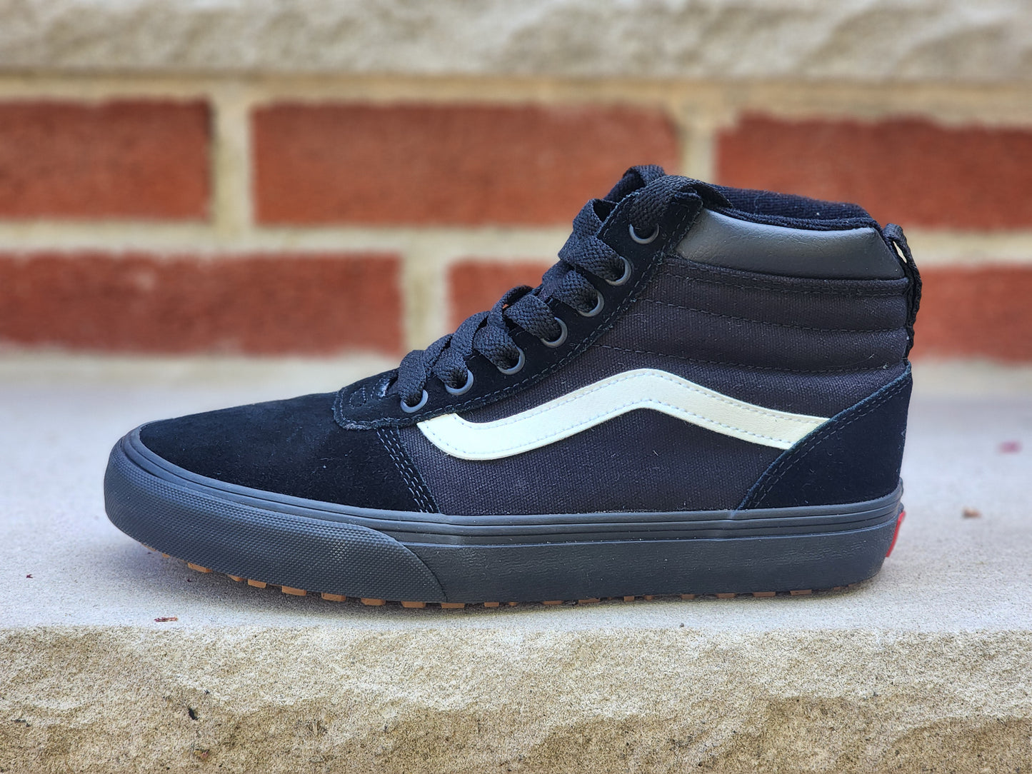 Vans - Sk8 Hi - Lona negra/Ante/Ribete blanco