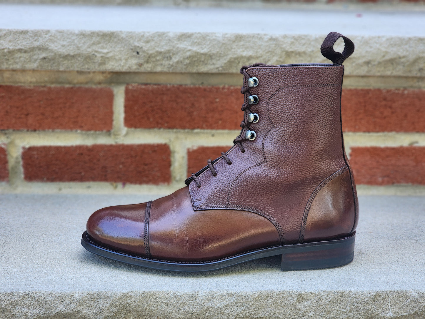 J.FitzPatrick - Botas Derby - Piel de becerro marrón/grano