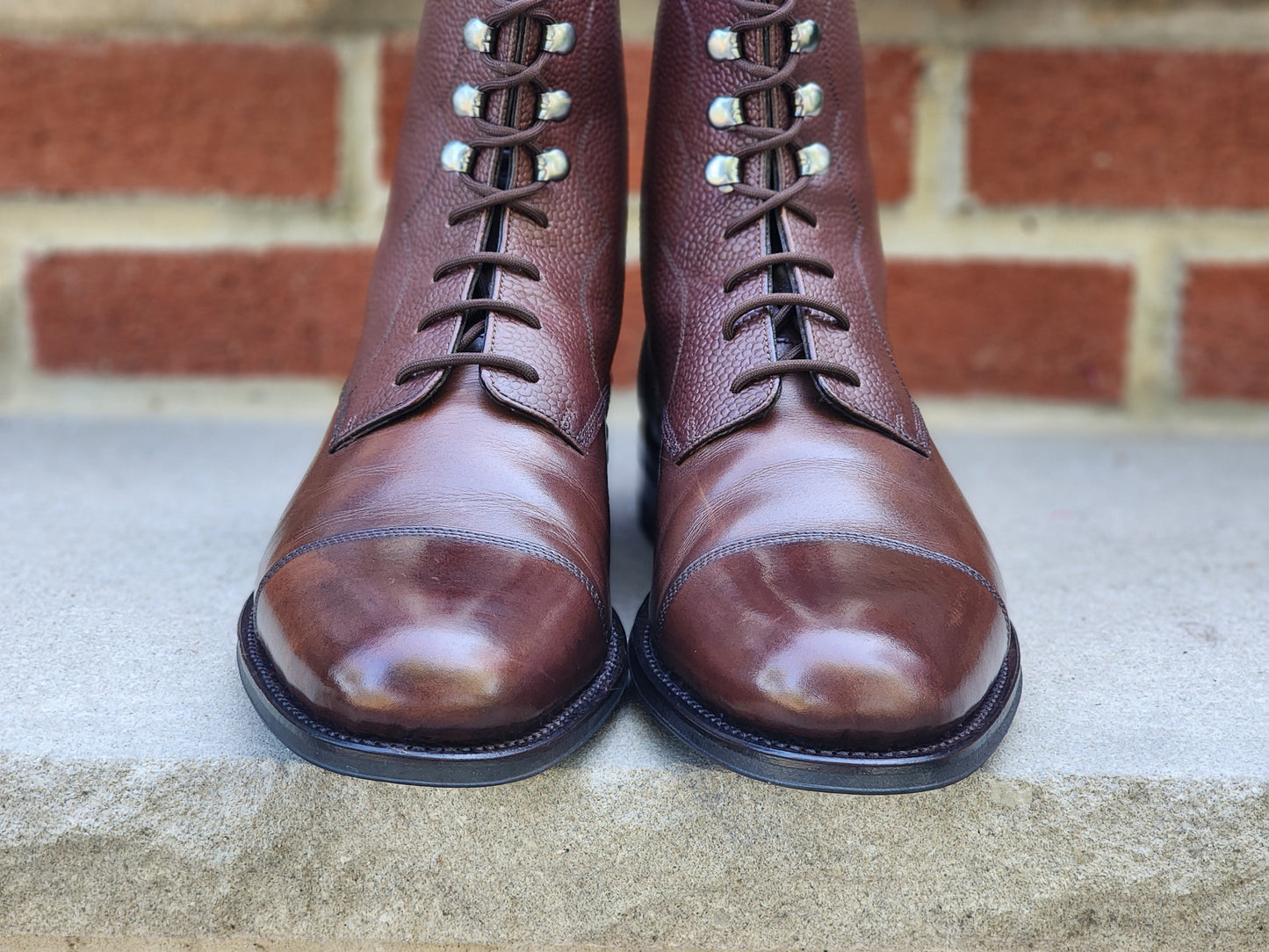 J.FitzPatrick - Botas Derby - Piel de becerro marrón/grano