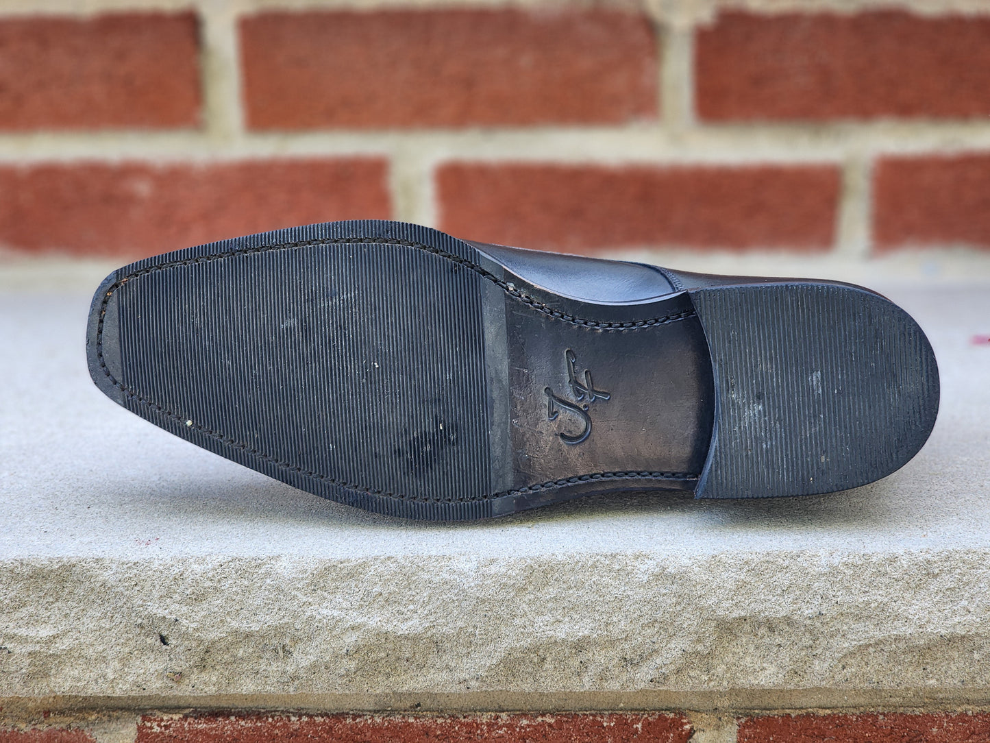 J.FitzPatrick - Double Monk Strap - Black Calf Reverse Red Burnish - US 7.5