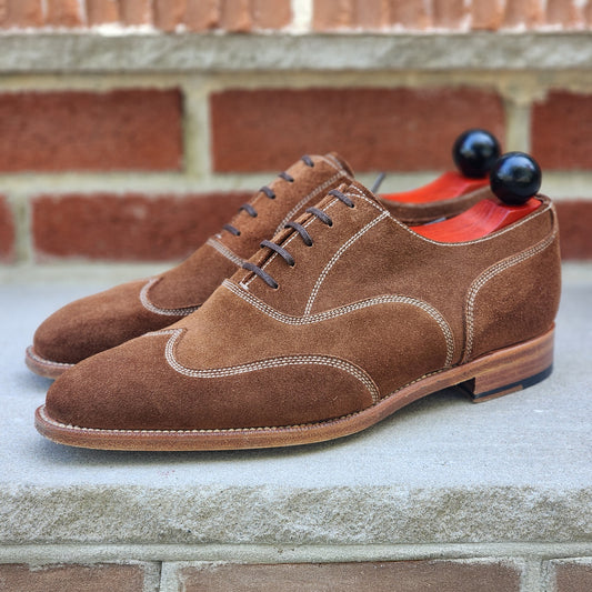 J.FitzPatrick - Austerity Brogue Oxford - Snuff Suede - US 7.5