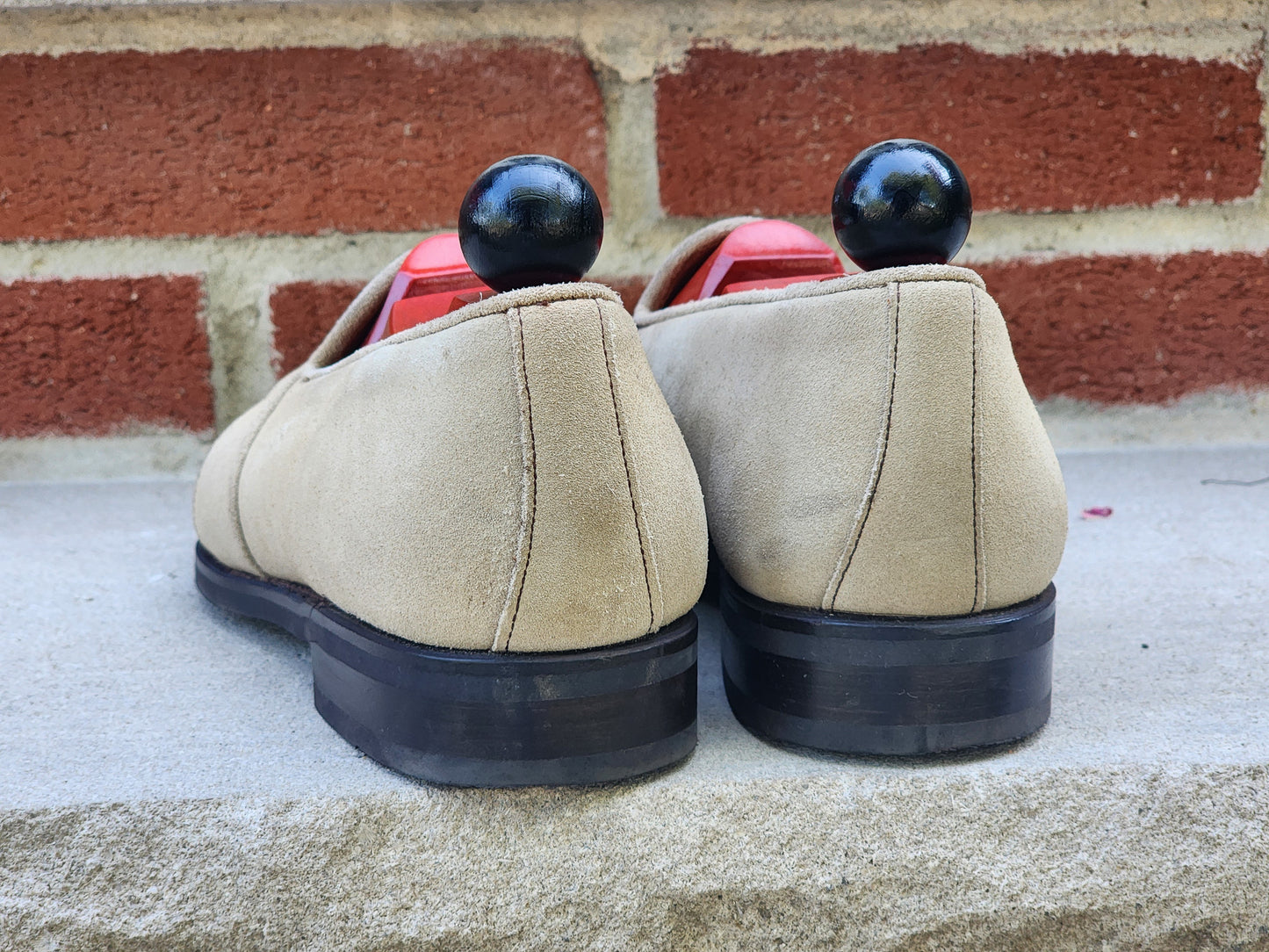 J.FitzPatrick - Mocasines de ante con correa completa - Arena