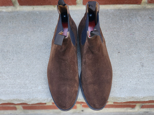 J.FitzPatrick - Suede Chelsea Boots - Dark Brown - US 7.5